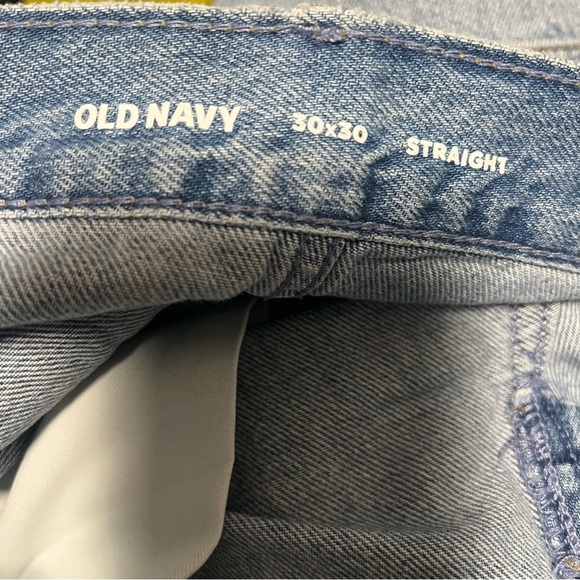 Old Navy Men’ 30x30 Straight Good Bucket Rigid Light Wash Jeans 100% Cotton NWT - Picture 7 of 10